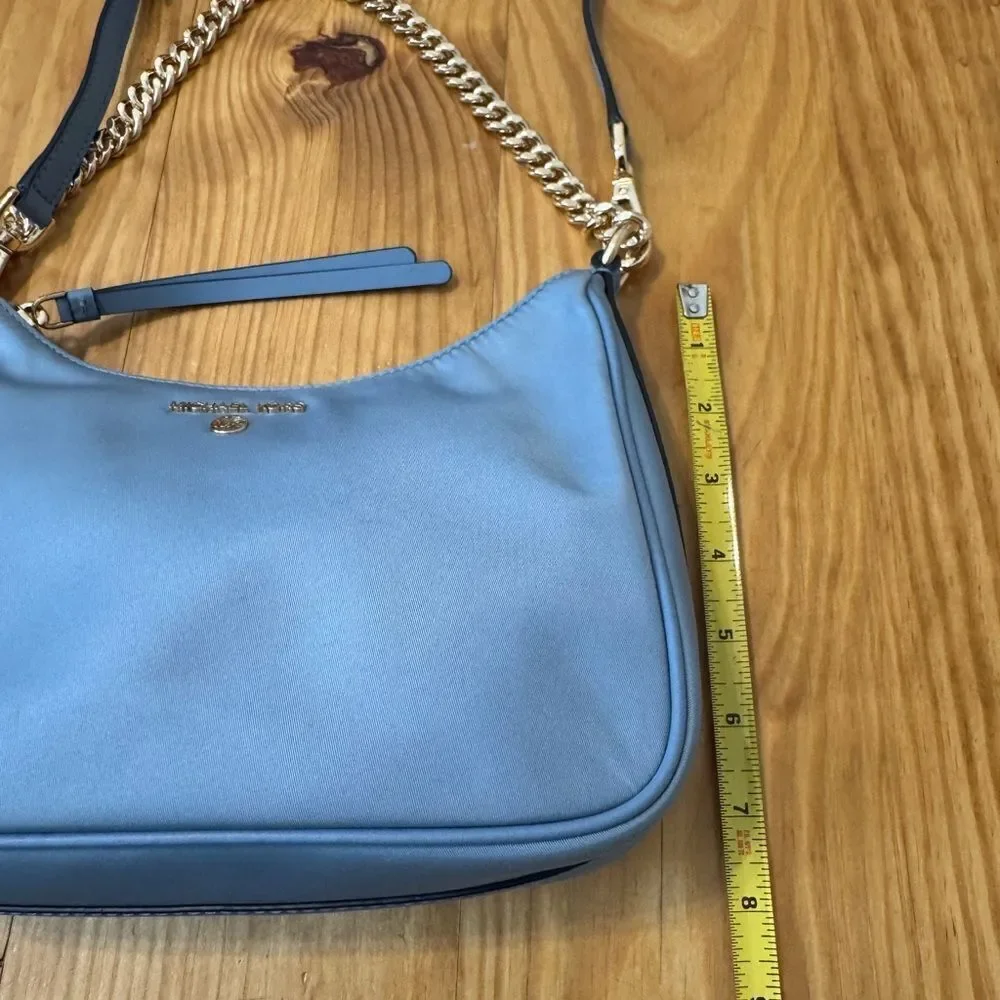 Michael Kors Jet Set Charm Medium Nylon Gabardine Crossbody Bag Chambray